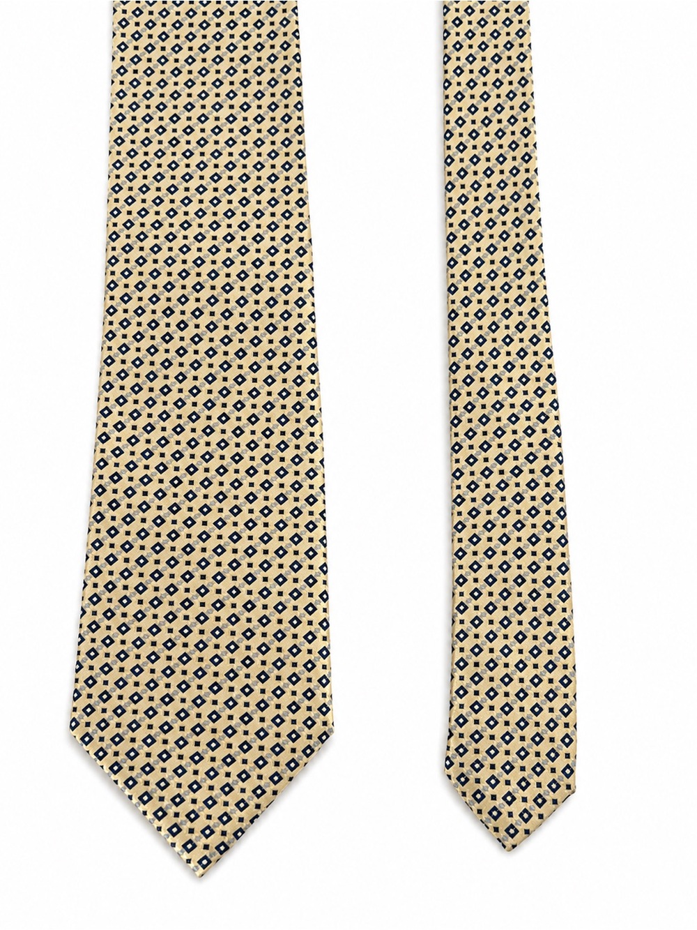 The Men’s Store at Bloomingdale’s 100% Silk Gold Navy Geometric Necktie Classic
